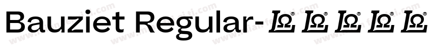 Bauziet Regular字体转换